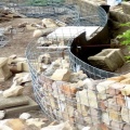 Caixa de gabion elegante para paredes e suporte de jardim