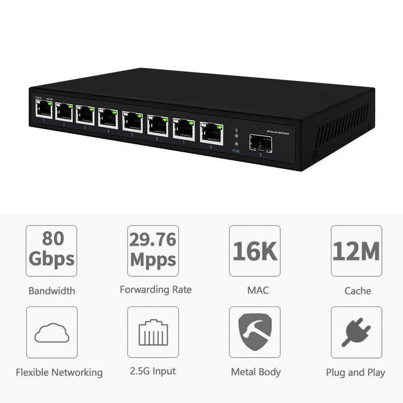 8-port 2.5g Ethernet Poe++ Switch With 10g Sfp, High Quality 8-port 2 ...
