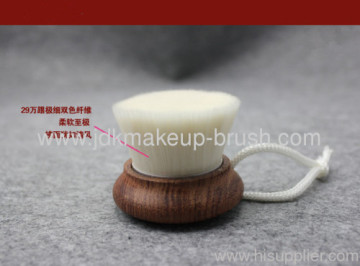 White Soft Synthetic Hair Face Clean Brush With Red Sandalwood Handle 