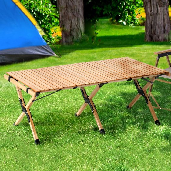Table d'appoint de camping portable Ultralight en aluminium Roll Up Camping Car petites tables de pliage pour le camping