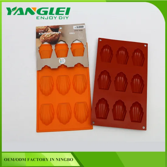 YL-135 Silicone 9 hole Shell cake mold