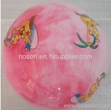 25 Cm With Pink Stratus Pattern Pvc Standard Ball 85-95 G Inflatable Ball / Pvc Toy Ball 