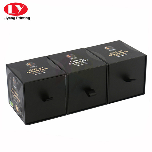 Slide Drawer Gift Black Box for Perfume Bottle