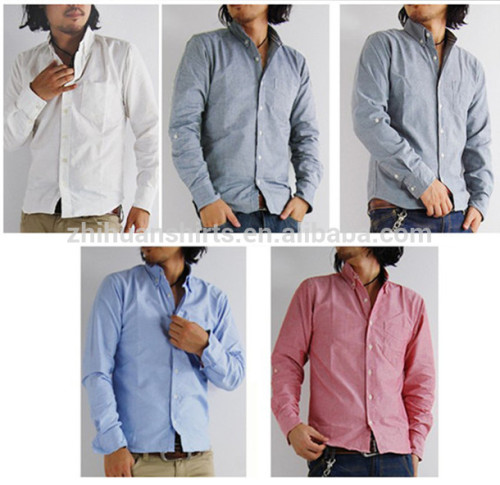 Regular Oxford Soild Color Mens Shirts