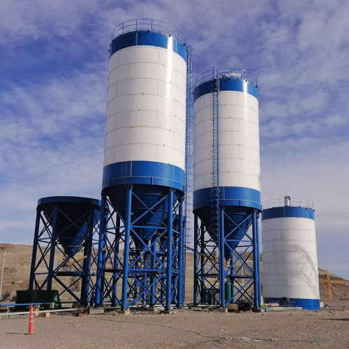 Silo de cemento de planta de mezcla de hormigón estacionario