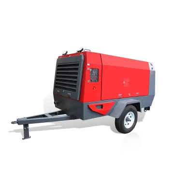 diesel powered rotary screw air compressor
