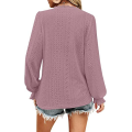 V Neck Long Sleeve Chiffon Shirt