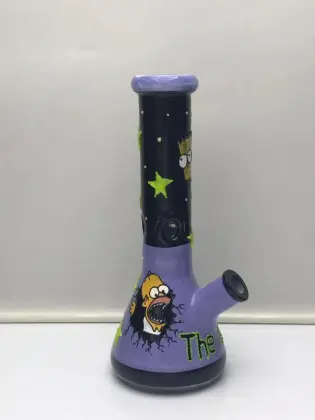 Glass Beaker Bongs with Luminous Spongebob Squarepants