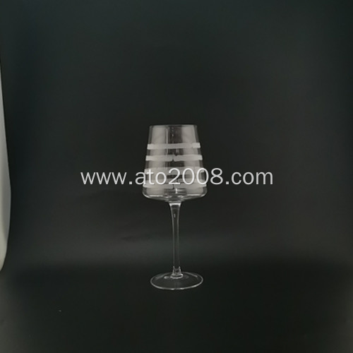 White Wine glass with frosted stem