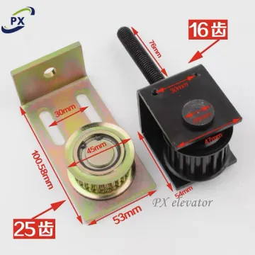 Hitachi Elevator Door Machine Pulley Assembly - Synchronous Driven Pulley Bracket and Door Roller Device