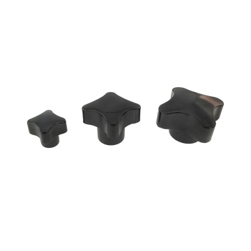 British American Female Brass Four-Lobe Star Knob for Machine Clamping