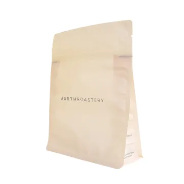 compostable Box Bottom Coffee pouch With Valve