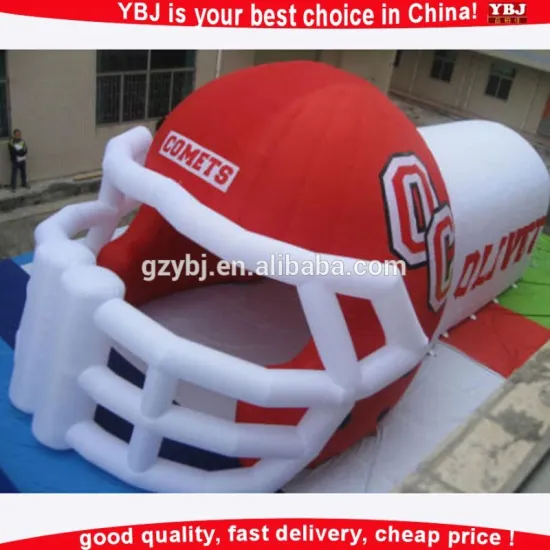 New generation football helmet tunnel inflatable football tunnel,pvc cheap inflatable tunnel