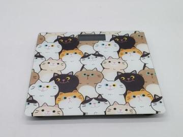 cartoon design tempered glass personal weighing scales