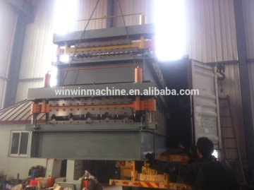 lowest price double layer corrugation and tile roofing roll forming machine