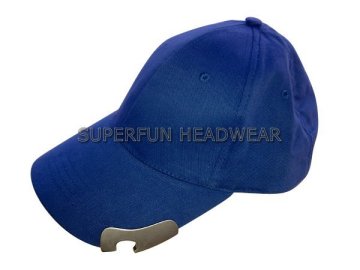 plain blue fabric caps with opener