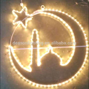 Hanging Ramadan Lights: Moon and Star Decorations