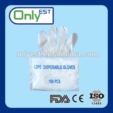 High quality bags of clear food processing PE glove factory price