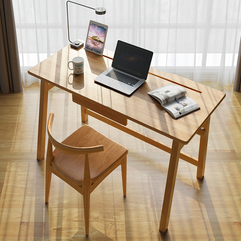 Table de bureau à domicile de bureau d'ordinateur en bois massif