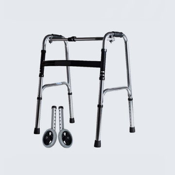 Elderly folding walker rollator wheels rolling walker brake