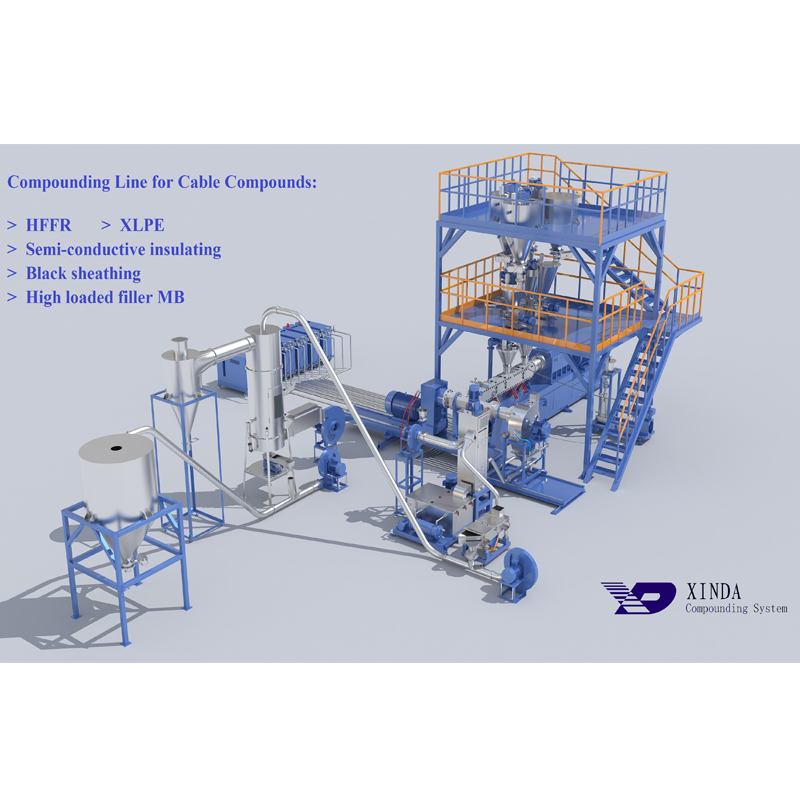 Semi-conductive Compounds Making Compounding Extruding System