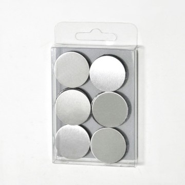 6 pcs Small Stainless Steel Round Magnet Set