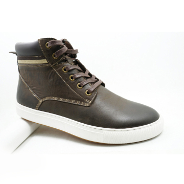 newest fashion style custom making high ankle leather sports shoes men sneakers