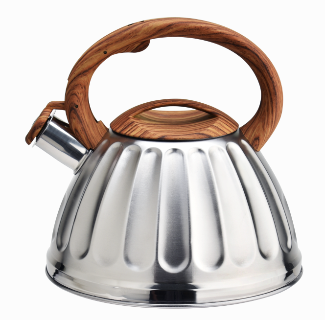 Woodlike Soft touch handle whistling stovetop tea kettle