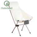 Foldable Aluminum Alloy High Back Camping Beach Chair