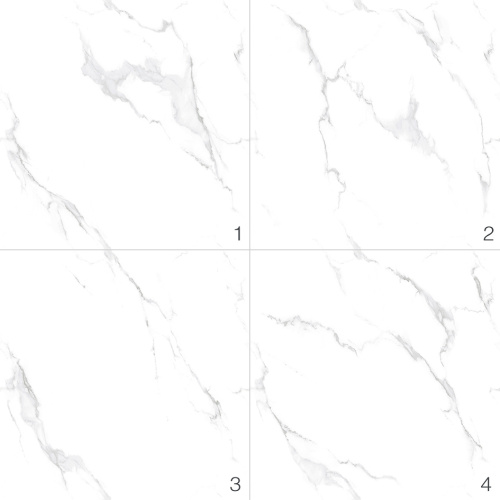 Jubin Marmar Putih Carrara Kemasan Digilap 900x900mm