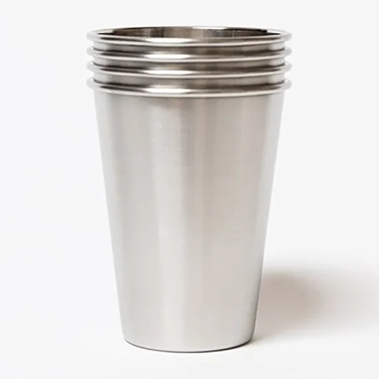 Stainless Steel Shatterproof Pint Glass Metal Beer Cup