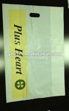 Die cut handle plastic pouch