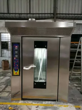 Big 32 64 Trays Bakery Equipment Bakery Machine Baking Bread Cake Biscuit Cookie Pizza Electric Rotary Oven with Trolley