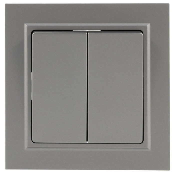 Sakelar dinding 2 geng standar Eropa klasik