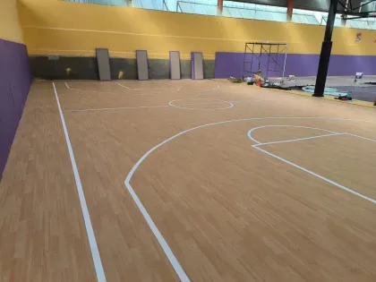 Single Keel Maple Wooden Floor for Basketball Court