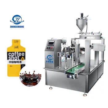 Special Shape Pouch Packing Machine for Espresso, Coffee, Juice, and Liquid Cream