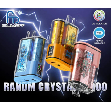 Rechargeable RandM Fumot Crystal Vape Pen 12000 Puffs