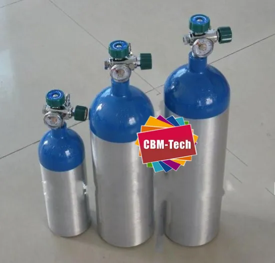 Portable Medical Aluminum Oxygen Cylinders,5L Aluminum Oxygen Cylinder