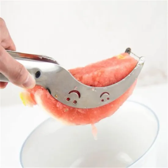 smile face stainless steel cantaloupe melon cutter spliter slicer