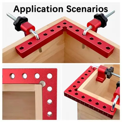 90 Degree Woodworking Corner Clamps & Right Angle Ruler