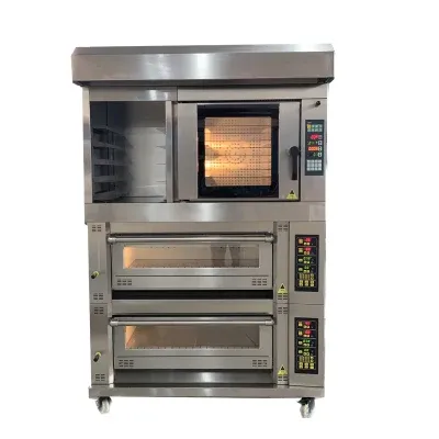 Commercial OEM 2 Deck 4 Trays Toasters Bakery Pizza Oven 5 Trays Electric Hot Air Convection Oven