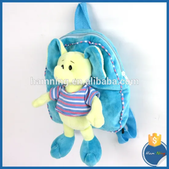 Plush Material Animal Designs Love Doll Backpack for Girls