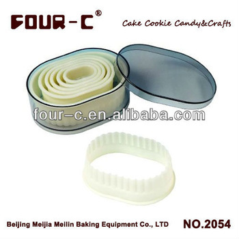 Oval nylon cookie and pastry cutter set,nylon biscuit cutters