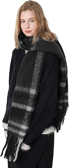 Vintage Scarfs for Women Warm Shawls and Wraps for Evening Dresses Soft Poncho Coat Thick Cashmere Wrap Cozy 2025