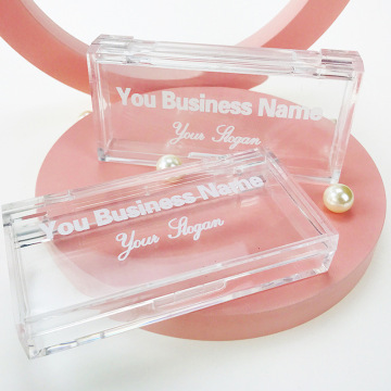 Customizable Green Clear Acrylic Eyelash Box for Packaging False Lashes with Private Label Option