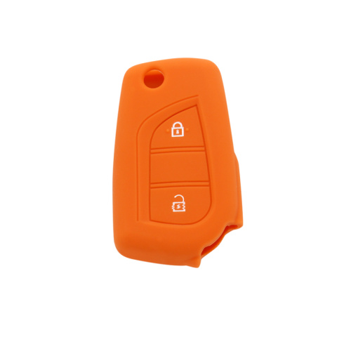 toyota cute rubber key 2 buttons shell