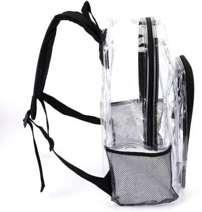 Clear Poly Plastic Bag with Zip Lock for Garment - Transparent PVC Bag for School Travel