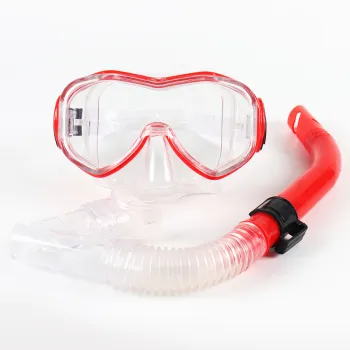 Adult Scuba Diving Mask, Snorkel, and Shockproof Anti-Fog Snorkeling Goggles Kit