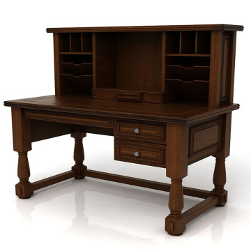 Bureau d&#39;ordinateur efficace avec étagère et tiroirs