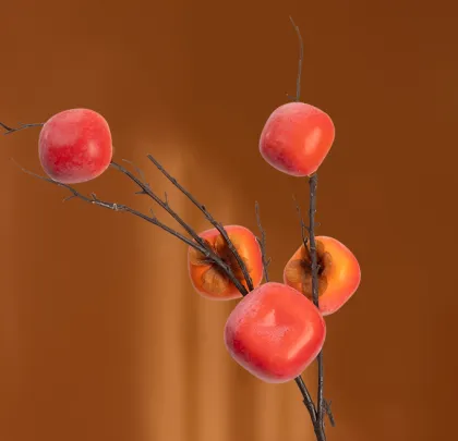 Artificial Persimmon Fruit Branches for Living Room Decoration